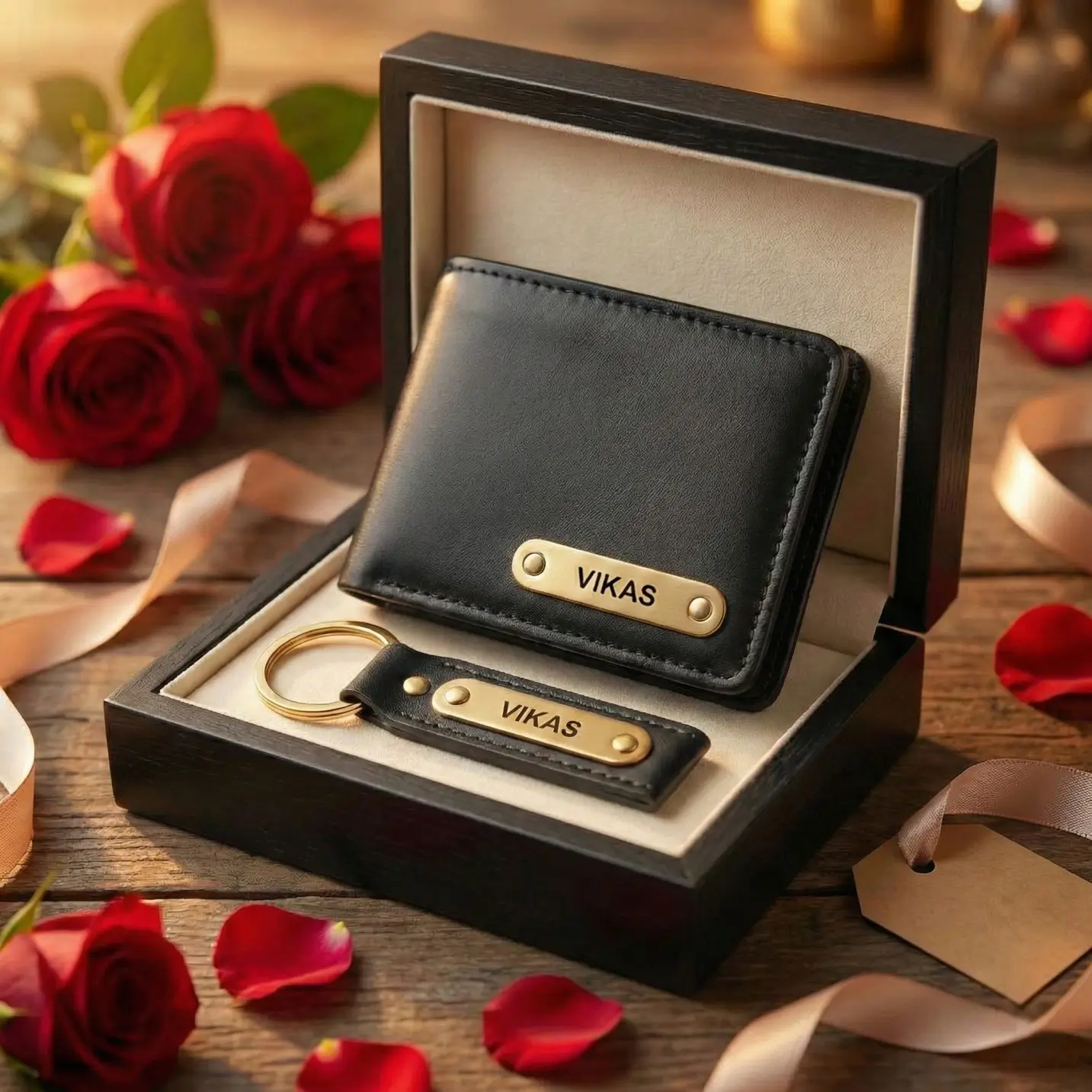 black_wallet_new-1 Black Premium Wallet And Keychain Combo