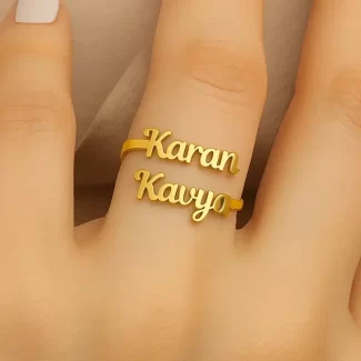 Customized Couple Name Ring