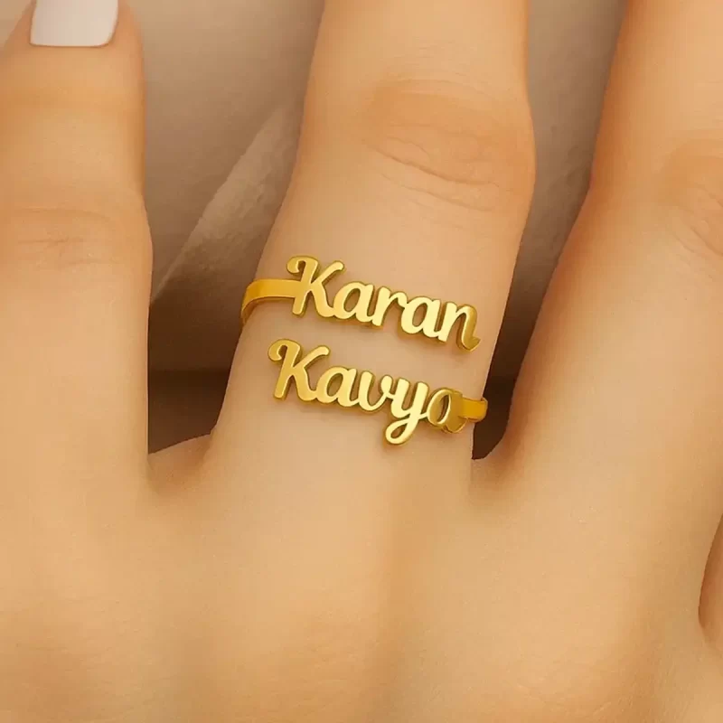 Customized Couple Name Ring