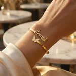 Custom Butterfly Name Bracelet