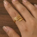 Forever Heart Couple Name Ring
