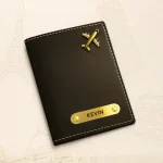 Custom Name Black Passport Cover