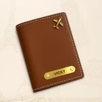 Custom Name Brown Passport Cover