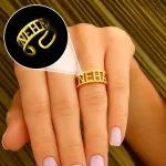 Personalized Block Letter Name Ring