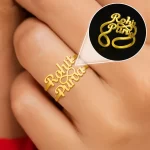 Personalized Infinity Couple Name Ring