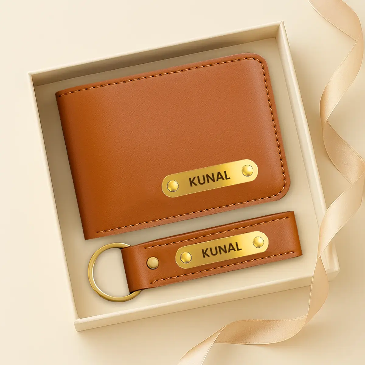SH Tan Tan Premium Wallet And Keychain Combo