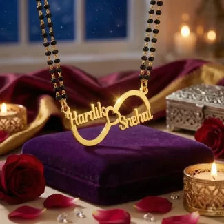 Infinity Love Couple Name Necklace