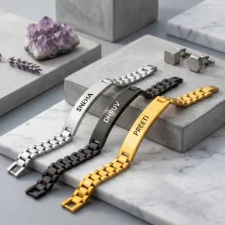 Silver Personalized Name Bracelet